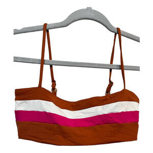 L* Space Rebel Striped Bikini Top / NWT